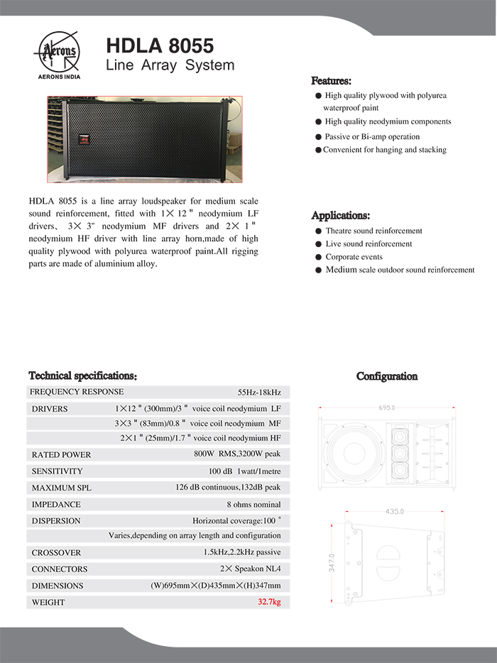 aerons line array price